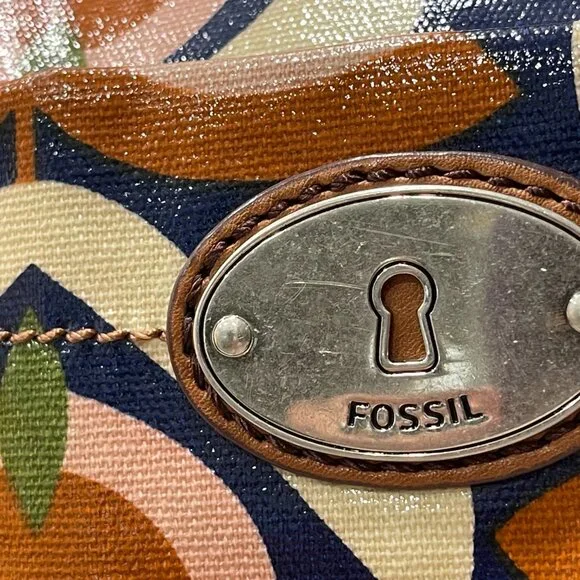 -Mod Bloom Pop – Vintage Fossil Key-Per Mod-Floral Messenger Crossbody Bag - Picture 3 of 16